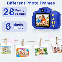 Load image into Gallery viewer, Kids Camera, 32 GB Toddler Camera Kids Digital Video Camera 1080P Birthday Toys Gifts for Boys Girls 3 4 5 6 7 8 Year Old Rechargable 2.0 Inch (Blue)
