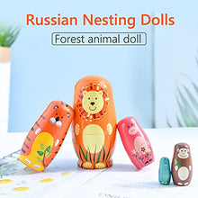 Load image into Gallery viewer, OUMIFA Stacking Nesting Dolls Animal Matryoshka 5 Layers Cute Tiger Scenic Souvenirs Hand Drawn Crafts Ornaments Wooden Dolls Collectible Dolls Gift Set
