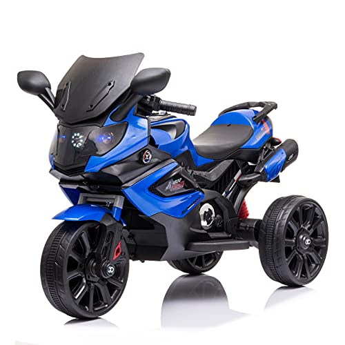Dual Drive 12V 4.5A.h Children's Motorcycle Without Remote Control Blue Archile