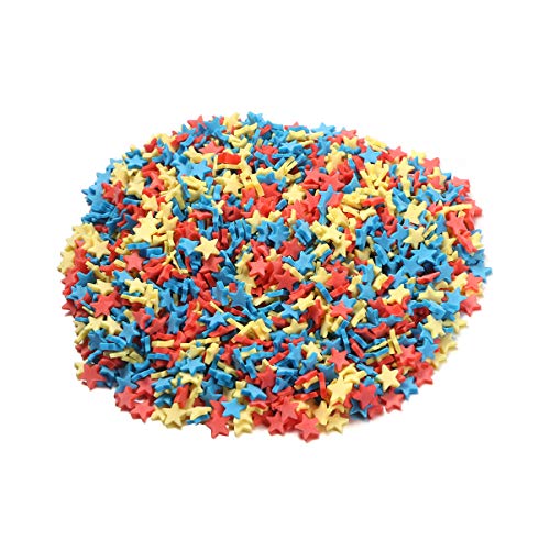 SUPVOX 100g Charms Clay Charms Crafts Scrapbook Colorful Sprinkles Star Shape for DIY Phone Case Decor(Mixed Color)