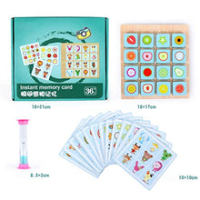 Load image into Gallery viewer, NUOBESTY Memory Game Cards Flash Cards Matching Game Instant Memory Card Toy Logical Train Toys Educational Toys for Kids (Random Color)
