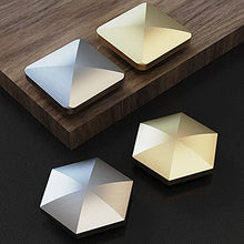 Load image into Gallery viewer, Unpack The Toy, Desktop Kinetic Energy to Vent Stress Relief Fingertip Spinner Toy, Style: Aluminum Alloy Quadrilateral Gold
