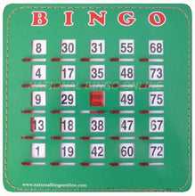 Load image into Gallery viewer, Easy Slide Bingo Shutterslide Cards (Green, 20)
