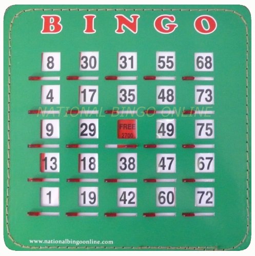 Easy Slide Bingo Shutterslide Cards (Green, 20)