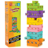 Wooden Blocks Stacking Building Game - Tumbling Tower Indoor Kid Games for Kids Ages 6-8 Year and up | 54 Pcs Wooden Blocks for Kids Ages 4-8 by NimNik