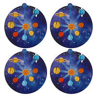 EXCEART 4 Bags DIY Solar System Model Paper Cut Eight Planetary Model Astronomical Science Early Educational Toy for Kids Gift