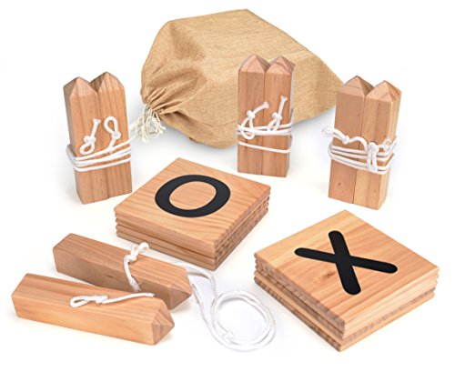 Trademark Innovations Giant Wooden Tic Tac Toe Backyard Game