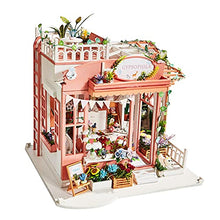 Load image into Gallery viewer, Zerodis Miniature Dollhouse,Wooden Dollhouse Kit 3D Flower Room DIY Assembled House Model with Furniture Birthday Gifts for Girls
