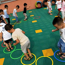 Load image into Gallery viewer, Ring Toss Games Hua Children&#39;s Hopscotch Toys, Indoor and Outdoor Puzzle Game, 10 Jump Circles and 10 Connector Combinations, Physical Training Equipment, for Kids and Adults (Size : Small)
