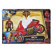 Load image into Gallery viewer, Spider-Man Marvel 6-Inch Jet Web Cycle Vehicle and Detachable Action Figure Toy with Wings, Movie-Inspired, for Kids Ages 4 and Up
