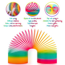 Load image into Gallery viewer, S SMAZINSTAR Slinky Toy, Giant Magic Rainbow Springs Toy Long Plastic Magic Spring a Classic Novelty Toy for Boys and Girls,Gifts, Birthdays, Favors (3x4 inch)

