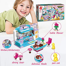 Load image into Gallery viewer, QMAN 6-12 Girl&#39;s Dream Home Building Blocks Kit Educational Toy, Build Girl&#39;s Bedroom or Living Room or Kitchen, 3 Building Methods (194 Pieces)

