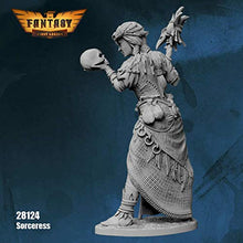 Load image into Gallery viewer, Sorceress (Snake/Skull Variant) Figure Kit 28mm Heroic Scale Miniature Unpainted First Legion
