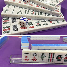 Load image into Gallery viewer, BYyushop Mini Mahjong,144Pcs/Set Mahjong Portable Entertainment Melamine Party Game Chinese Mahjong for Indoor - Blue
