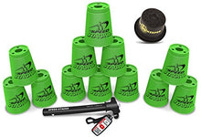 Load image into Gallery viewer, Speed Stacks Custom Combo Set: 12 NEON Green Cups, Cup Keeper, Quick Release Stem
