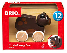 Load image into Gallery viewer, Brio 30338 Push Along Bear | The Perfect Playmate for Your Toddler , White
