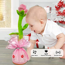Load image into Gallery viewer, Emoin Dancing Flower,Talking Toy Valentine&#39;s Flower Repeats What You Say,Electronic Dancing Toy with Light,Singing Cactus Recording and Repeat Your Words,Flower Mimicking Toy for Valentine&#39;s Day Gift
