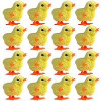 YOFOBU 16 Packs Wind Up Chicken Novelty Jumping Chicken Gag Plush Chicks for Party Favors Supplies Props for Halloween Gag Shows