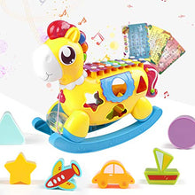 Load image into Gallery viewer, Baby Music Toy, Eseesmart Toddler Music Toys with Xylophone, Educational Baby Toy with Lights, Music, Blocks, Shape Sorter 5-in-1 Pony Toy Baby Birthday Gifts for Boys Girls
