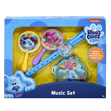 Load image into Gallery viewer, What Kids Want Blue&#39;s Clues Basic Music Set Kids Musical Instruments Set with Maracas, Tambourine, and Flute Recorder for Learning Music Fun Percussion Instruments for Kids Age 3 and Up
