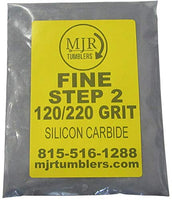 MJR Tumblers 2 LB Fine 120 220 Silicon Carbide Rock Refill Grit Media Stage 2