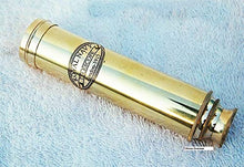 Load image into Gallery viewer, Samyati Brass Spyglass Nautical Antique Shiny Maritime Royal Navy Telescope for Gift Use

