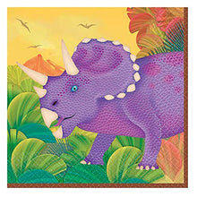 Load image into Gallery viewer, &quot;Dinosaur/Prehistoric Party Napkins, pack of 16, beverage size&quot;
