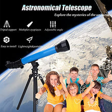 Load image into Gallery viewer, Telescope for Kids &amp; Beginners, Portable Telescope with Collapsible Tripod, 20X, 40X, 60X Eyepieces,Great Educational and Space Toy for Kids,Perfect Children Telescope Gift
