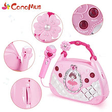 Load image into Gallery viewer, Conomus Kids Microphone for 3 Year Old Girls Birthday Gift Portable Karaoke Player Pink Toys for 2 + Year Old Girls
