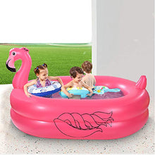 Load image into Gallery viewer, Kiddie Pool, Inflatable Pool, Flamingo Swimming Pool with Inflatable Soft Floor for Outdoor, Indoor, Backyard (60 in)
