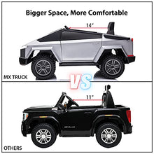 Load image into Gallery viewer, Modern-Depo MX Truck Ride On Car with Remote Control, Cyber Style Pickup Truck 12V Electric Car for Kids to Drive, Painted Silver
