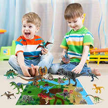Load image into Gallery viewer, 21PCS Dinosaur Toys with 5&quot;-10&quot; Realistic Dinosaur Figures with Movable Jaws Kids Activity Play Mat to Create a Dino World Include T-Rex,Triceratops,Velociraptor Perfect Dinosaur Gifts for Boys Age 3+
