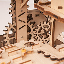Load image into Gallery viewer, ROBOTIME 3D Wooden Puzzle Brain Teaser Toys Mechanical Gears Kit Unique Craft Kits Tower Coaster with Steel Balls Executive Desk Toys
