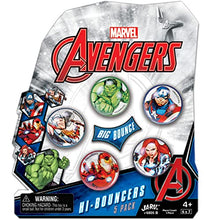 Load image into Gallery viewer, Marvel Avengers Bouncy Balls Superballs Super Hi Bounce 1.2&quot; (1 Pack of 5 Balls) Hulk, Thor, Cap America &amp; Fiends Fidget Balls Small Toys for Kids Prize Giveaways Gift Toy Birthday Supplies B-6805-1
