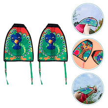 Load image into Gallery viewer, Toyvian 2pcs Peacock Kites Cloth Catapult Kite Delta Kite Elastic Kite Shooting Star Kite Kids Kites for Kids Children Beginners Family Outdoor Games and Activities
