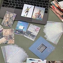 Load image into Gallery viewer, 200 Pieces Double Side Holographic Card Sleeves Include 100 Pieces Broken Glass and 100 Pieces Gemstone Little Star Laser Photo Card Sleeves Kpop Photo Card Sleeves for Kpop Photo Cards, 61 x 88 mm
