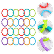Load image into Gallery viewer, NUOBESTY Links Rings Toys Colorful Round Connecting Ring Hanging Stroller Attach Toys for Baby/ Infant/ Newborn/ Kids, 48pcs
