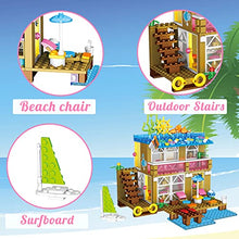 Load image into Gallery viewer, JUMEI Friends Set Building Blocks,Girls Building Toys Set,390 PCS Girls Block Set,Beach Friends House Set Building Set Toys,Friends House Building Set,STEM Toy,Friends Set for Girl 6-12 Years Old
