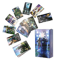 Yitengteng Entertainment Tools Witch Tarot Cards Deck Future Telling Game with Colorful Case Hologram Paper English Divination Card Unknown Tarot Deck Interactive Board Game for Home Party Gathering