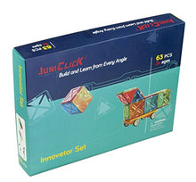 Load image into Gallery viewer, JUNICLICK Translucent Magnetic Building Mini Tiles, 63 Piece Innovator Set
