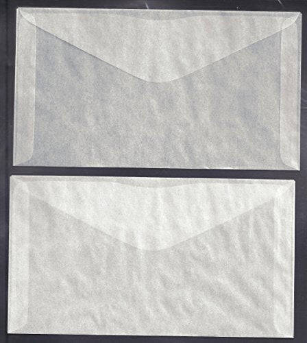 100 Glassine Envelopes #6 measuring 3 3/4 x 6 3/4 inches