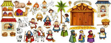 Load image into Gallery viewer, Nativity Set Felt Flannel Board Stories Birth of Baby Jesus Christmas Story For Kids
