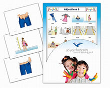 Load image into Gallery viewer, Yo-Yee Flash Cards - Adjectives Picture Cards for Toddlers, Kids, Children and Adults - English Vocabulary Cards - Set 3 - Including Teaching Activities and Game Ideas
