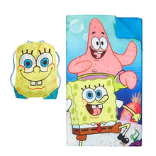 Load image into Gallery viewer, Nickelodeon Spongebob Squarepants Sling Bag and Cozy Lightweight Sleeping Bag, 46 L x 26 W, Ages 3+
