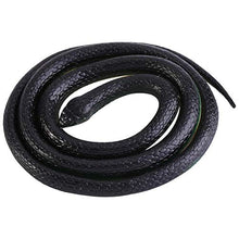 Load image into Gallery viewer, Realistic Black Rubber Snake, 30cm Long Snake Fake Mamba Snake Toys, Halloween Decoration for Joke, Garden Props, Prank, Halloween Party
