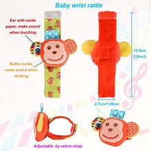 Load image into Gallery viewer, LAMMAZ Baby Rattle Wrists Rattles Rattle Socks Foot Finder Soft Development Toys for Newborn Babies Boy and Girl Infant Kids-8 Pcs A Set
