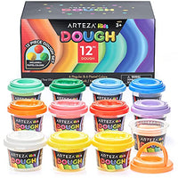 Arteza Kids Play Dough, 6 Pastel and 6 Bright Colors, 2.8-oz Tubs, Soft, Air-Tight Containers, Art Supplies for Kids Crafts and Playtime Activities