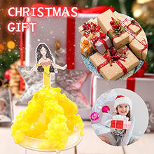 Load image into Gallery viewer, Qinday Magic Growing Crystal Christmas Tree, Presents Novelty Kit for Kids, Funny Educational and Party Toys, Xmas Novelty Creative DIY Gift for Boys Girls (Yellow Dress with Girl)
