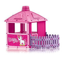 Dolu Toys - Unicorn Play House with Fenced Garden, Pink