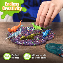 Load image into Gallery viewer, The Original Dinosaur Slime Kit for Boys - Easy-to-Clean Fun Slime for Kids, Stretchiest Glitter Slime 12 Colors &amp; Dinosaur Toys - All in ONE for Ultimate, Premade, DIY, Foamy, Stretchy Slime 38pc
